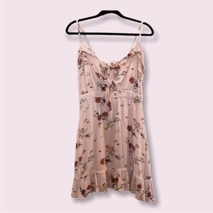 Lost + Wander Cut Out Floral Mini Dress Pink Size Medium